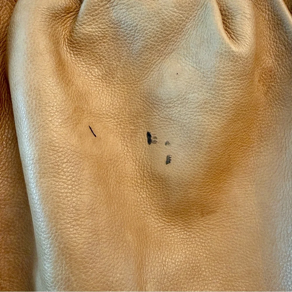 Vintage Y2K Juicy Couture Tan Cowhide Leather Hobo Bag Crown Stud Needs Rehab